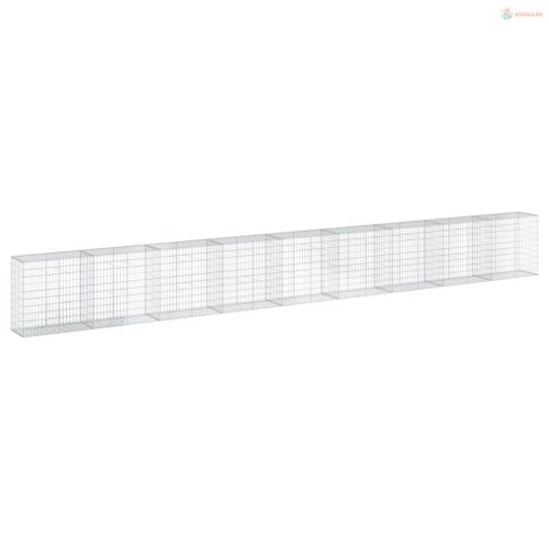 Horganyzott vas gabion kosár fedéllel 900 x 50 x 100 cm