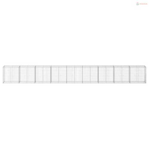 Horganyzott vas gabion kosár fedéllel 900 x 50 x 100 cm