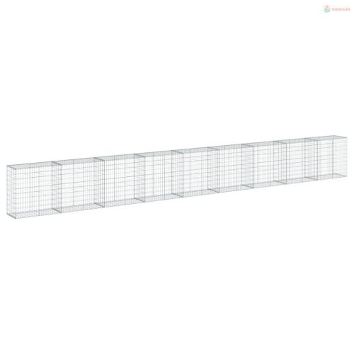Horganyzott vas gabion kosár fedéllel 900 x 50 x 100 cm