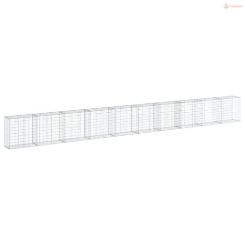 Horganyzott vas gabion kosár fedéllel 1000 x 50 x 100 cm