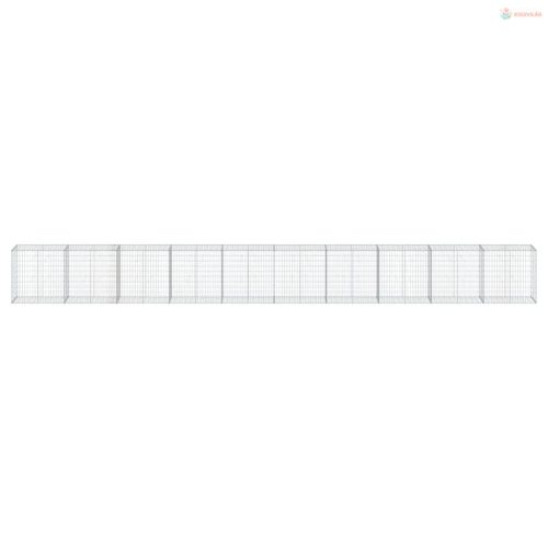 Horganyzott vas gabion kosár fedéllel 1000 x 50 x 100 cm