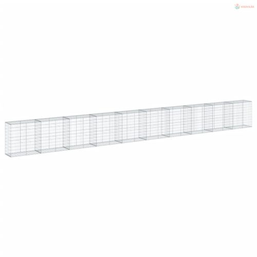 Horganyzott vas gabion kosár fedéllel 1000 x 50 x 100 cm