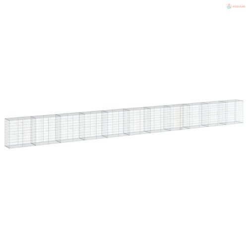 Horganyzott vas gabion kosár fedéllel 1100 x 50 x 100 cm
