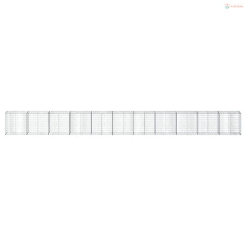 Horganyzott vas gabion kosár fedéllel 1100 x 50 x 100 cm