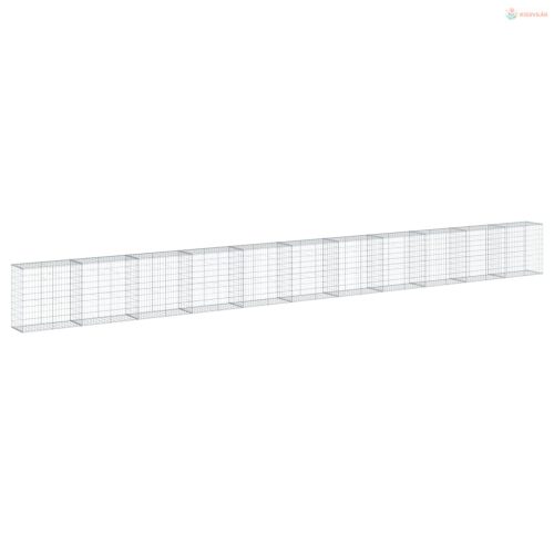 Horganyzott vas gabion kosár fedéllel 1100 x 50 x 100 cm