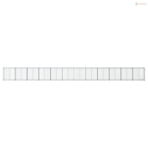 Horganyzott vas gabion kosár fedéllel 1200 x 50 x 100 cm