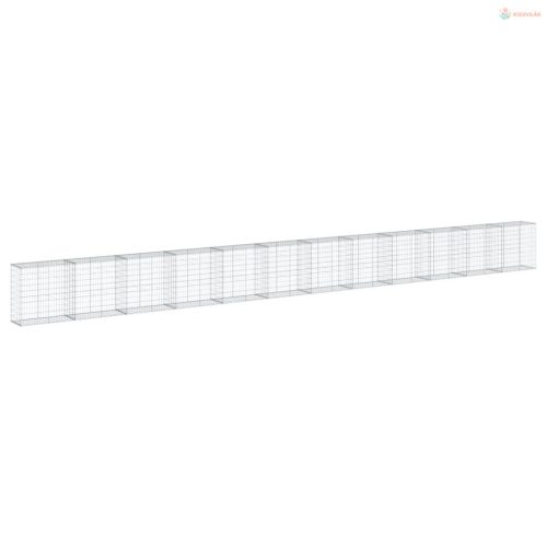 Horganyzott vas gabion kosár fedéllel 1200 x 50 x 100 cm