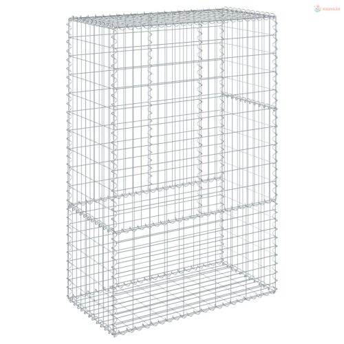 Horganyzott vas gabion kosár fedéllel 100 x 50 x 150 cm