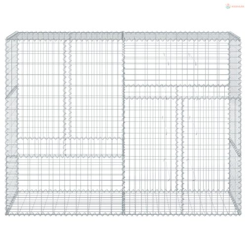 Horganyzott vas gabion kosár fedéllel 200 x 50 x 150 cm