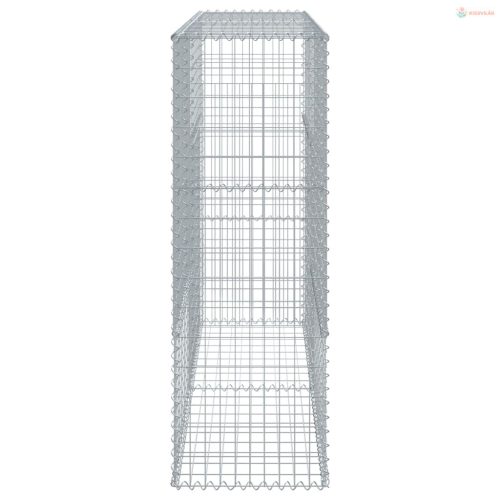 Horganyzott vas gabion kosár fedéllel 200 x 50 x 150 cm