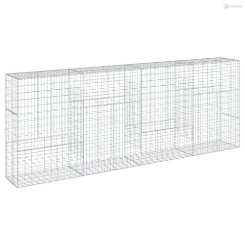 Horganyzott vas gabion kosár fedéllel 400 x 50 x 150 cm
