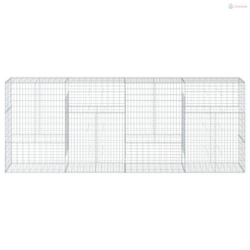 Horganyzott vas gabion kosár fedéllel 400 x 50 x 150 cm