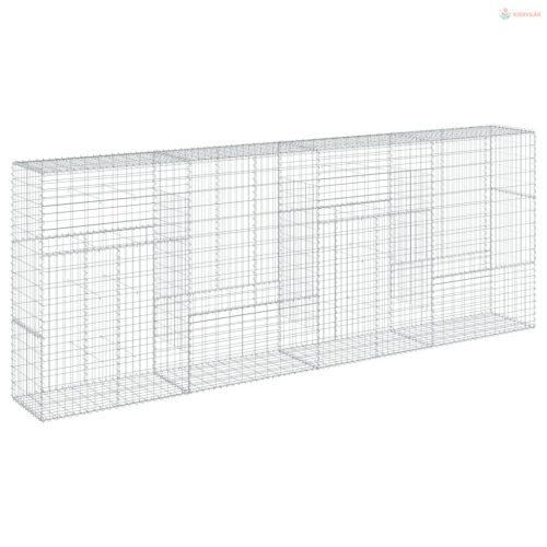 Horganyzott vas gabion kosár fedéllel 400 x 50 x 150 cm