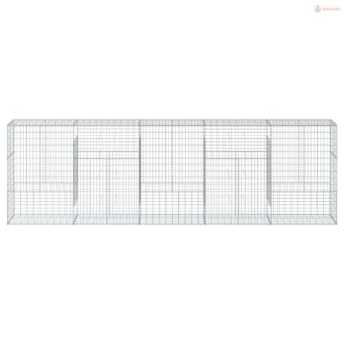 Horganyzott vas gabion kosár fedéllel 500 x 50 x 150 cm