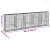 Horganyzott vas gabion kosár fedéllel 500 x 50 x 150 cm