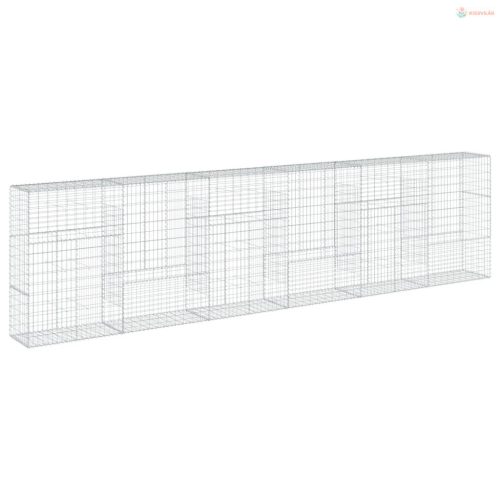Horganyzott vas gabion kosár fedéllel 600 x 50 x 150 cm