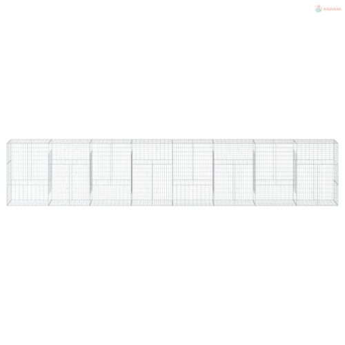 Horganyzott vas gabion kosár fedéllel 800 x 50 x 150 cm