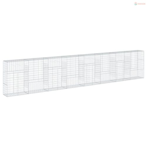 Horganyzott vas gabion kosár fedéllel 800 x 50 x 150 cm