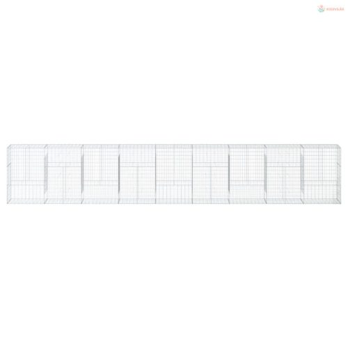 Horganyzott vas gabion kosár fedéllel 900 x 50 x 150 cm