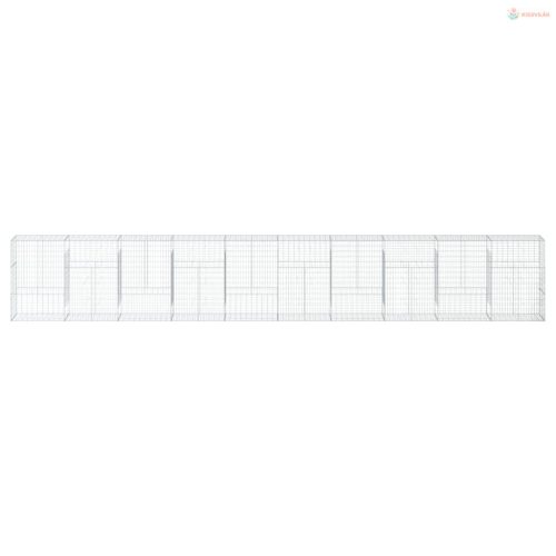 Horganyzott vas gabion kosár fedéllel 1000 x 50 x 150 cm