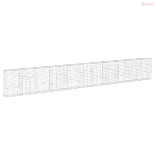 Horganyzott vas gabion kosár fedéllel 1100 x 50 x 150 cm