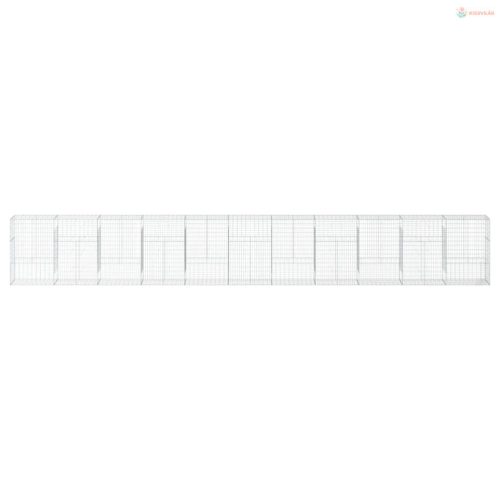 Horganyzott vas gabion kosár fedéllel 1100 x 50 x 150 cm