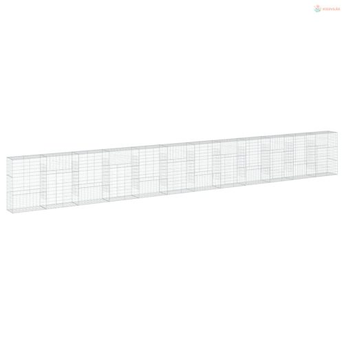 Horganyzott vas gabion kosár fedéllel 1200 x 50 x 150 cm