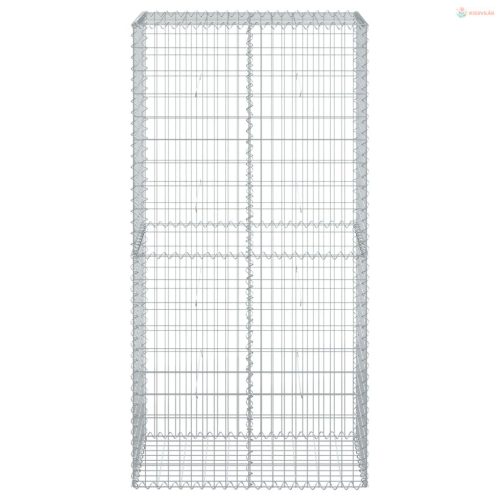 Horganyzott vas gabion kosár fedéllel 100 x 50 x 200 cm
