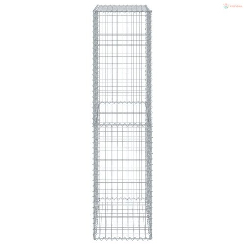 Horganyzott vas gabion kosár fedéllel 100 x 50 x 200 cm