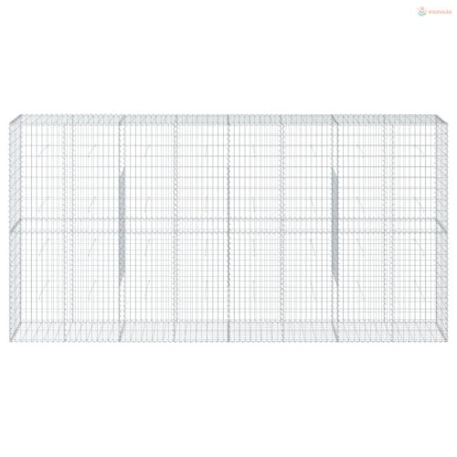 Horganyzott vas gabion kosár fedéllel 400 x 50 x 200 cm