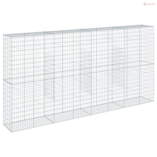 Horganyzott vas gabion kosár fedéllel 400 x 50 x 200 cm