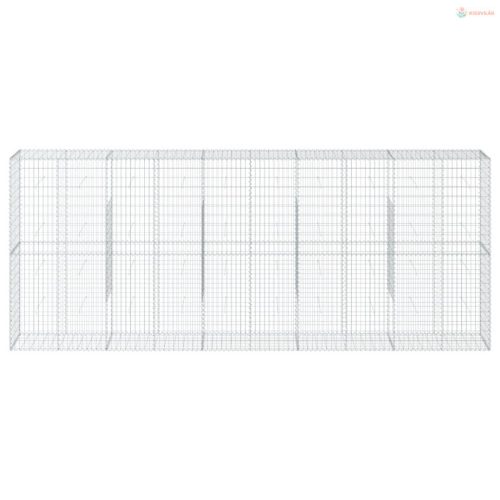 Horganyzott vas gabion kosár fedéllel 500 x 50 x 200 cm