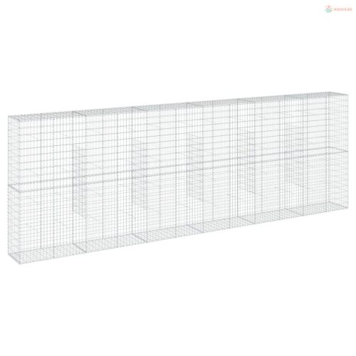 Horganyzott vas gabion kosár fedéllel 600 x 50 x 200 cm