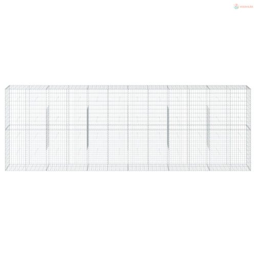 Horganyzott vas gabion kosár fedéllel 600 x 50 x 200 cm