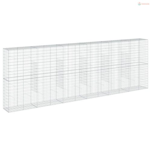 Horganyzott vas gabion kosár fedéllel 600 x 50 x 200 cm