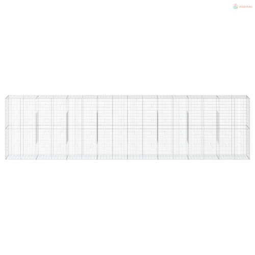 Horganyzott vas gabion kosár fedéllel 800 x 50 x 200 cm