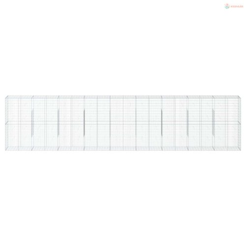Horganyzott vas gabion kosár fedéllel 900 x 50 x 200 cm