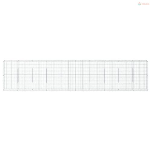 Horganyzott vas gabion kosár fedéllel 1000 x 50 x 200 cm