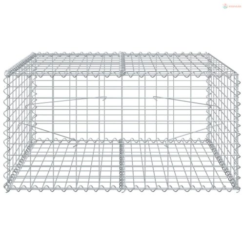 Horganyzott vas gabion kosár fedéllel 100 x 100 x 50 cm