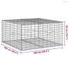 Horganyzott vas gabion kosár fedéllel 100 x 100 x 50 cm