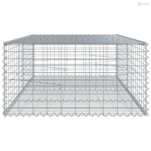 Horganyzott vas gabion kosár fedéllel 200 x 100 x 50 cm