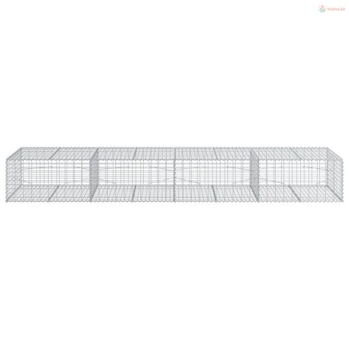 Horganyzott vas gabion kosár fedéllel 400 x 100 x 50 cm