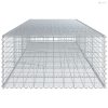 Horganyzott vas gabion kosár fedéllel 400 x 100 x 50 cm