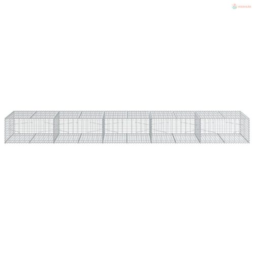 Horganyzott vas gabion kosár fedéllel 500 x 100 x 50 cm
