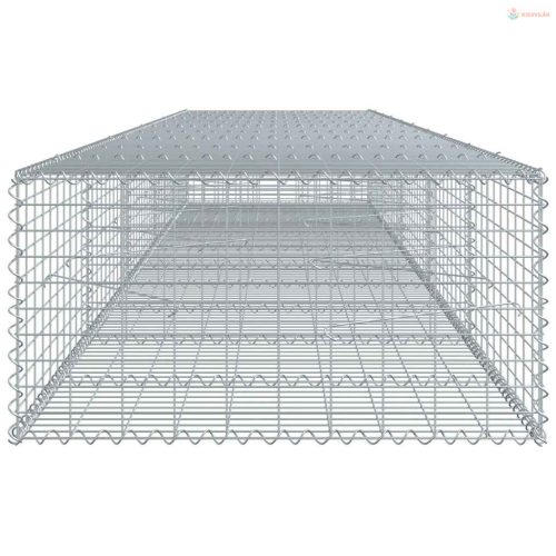 Horganyzott vas gabion kosár fedéllel 500 x 100 x 50 cm