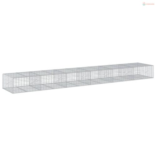 Horganyzott vas gabion kosár fedéllel 600 x 100 x 50 cm