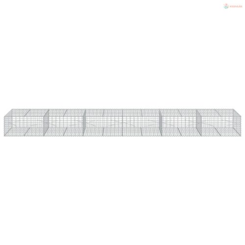 Horganyzott vas gabion kosár fedéllel 600 x 100 x 50 cm