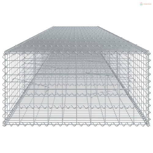 Horganyzott vas gabion kosár fedéllel 600 x 100 x 50 cm
