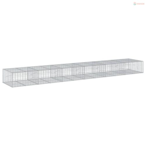 Horganyzott vas gabion kosár fedéllel 600 x 100 x 50 cm