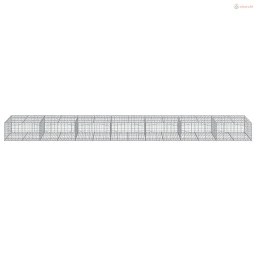 Horganyzott vas gabion kosár fedéllel 700 x 100 x 50 cm